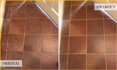 Floor Before and After a Flawless Grout Sealing in Greensboro, NC