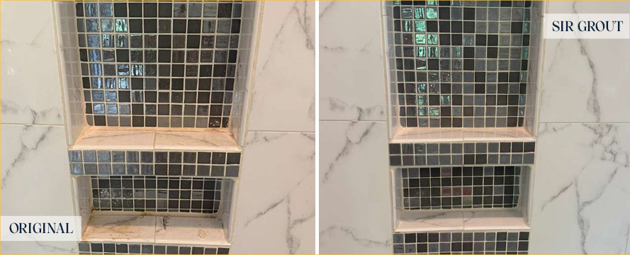 Surface Before and After an Excellent Tile Cleaning in Chapel Hill, NC