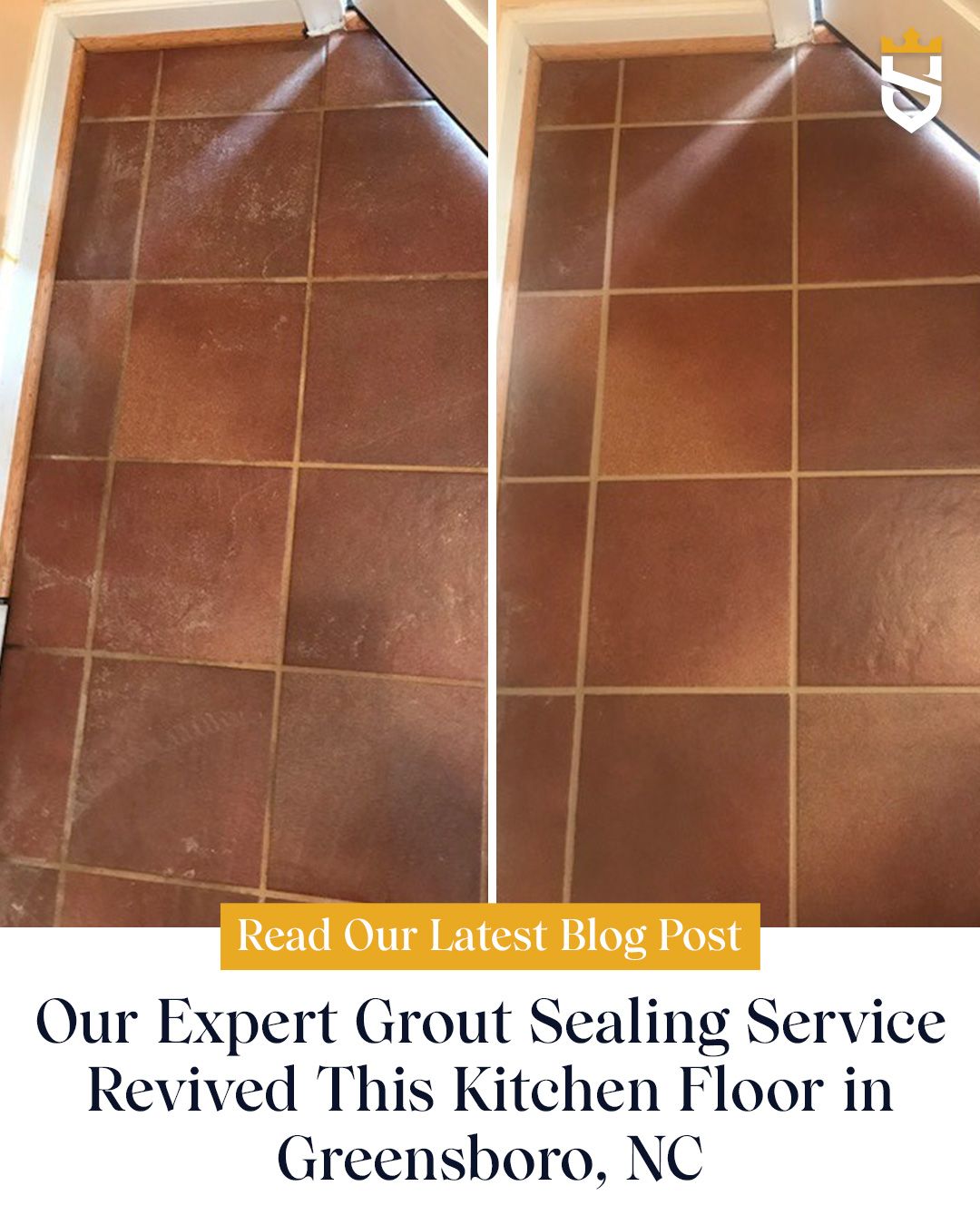 Our Expert Grout Sealing Service Revived This Kitchen Floor in Greensboro, NC