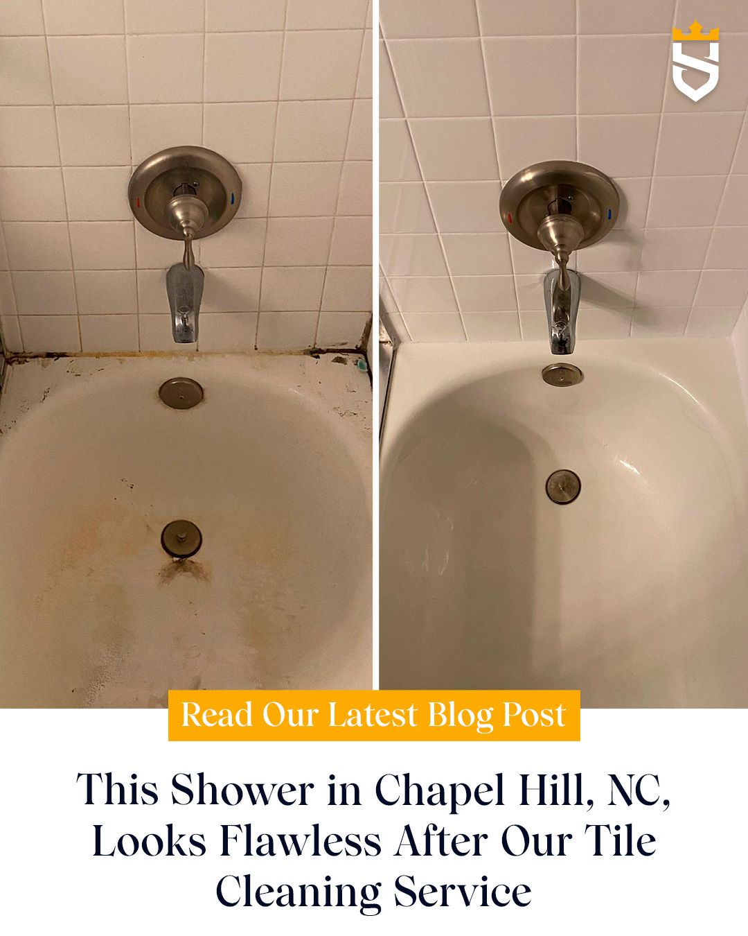 This Shower in Chapel Hill, NC, Looks Flawless After Our Tile Cleaning Service