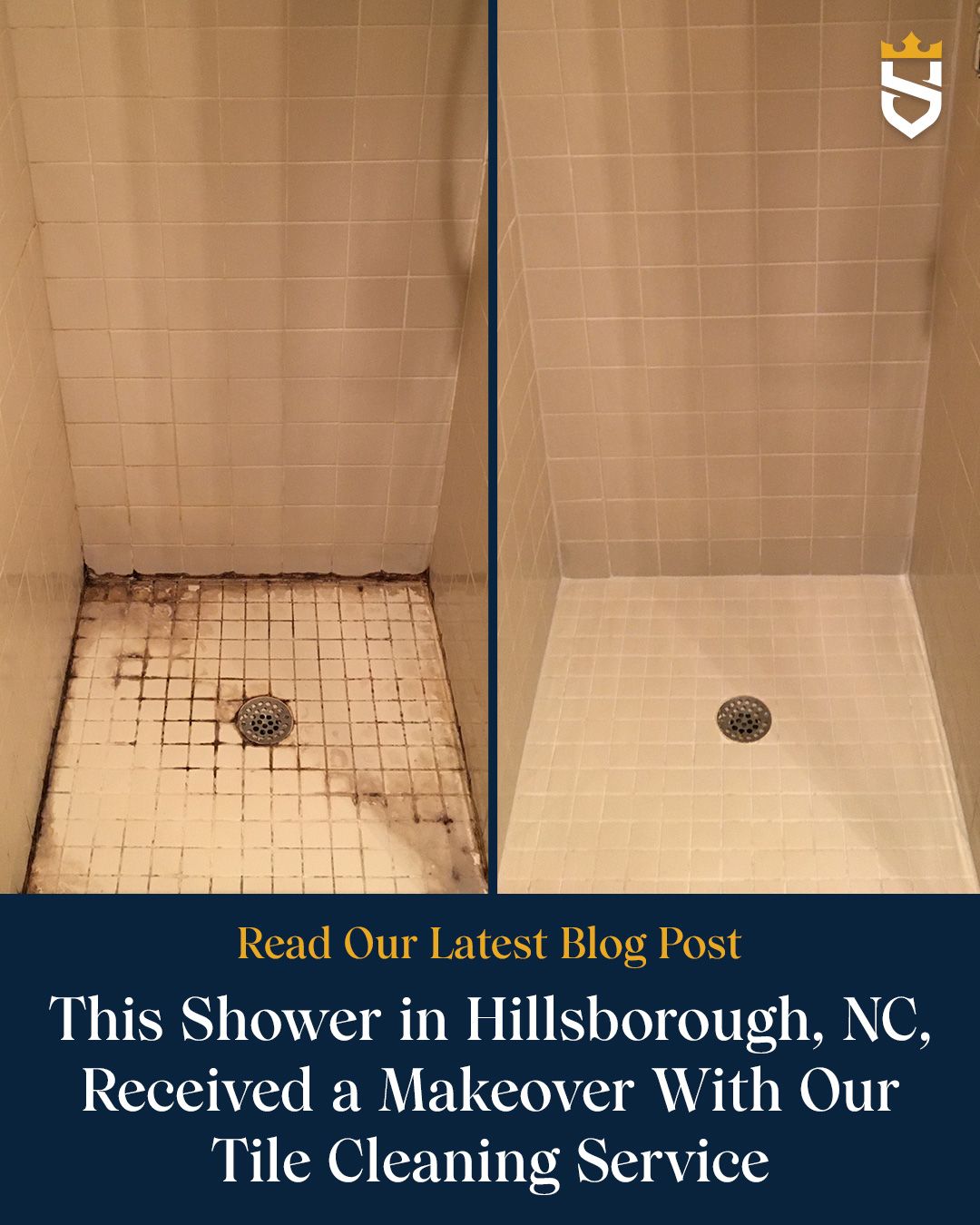 This Shower in Hillsborough, NC, Received a Makeover With Our Tile Cleaning Service