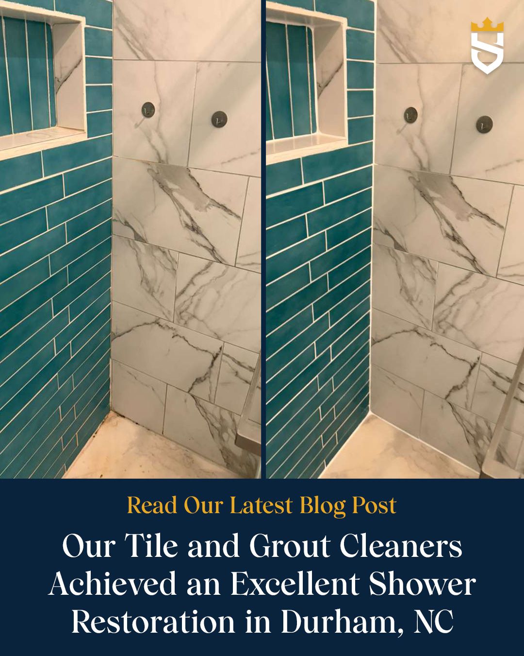 Our Tile and Grout Cleaners Achieved an Excellent Shower Restoration in Durham, NC