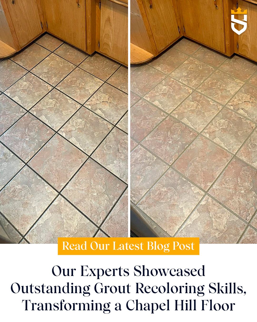 Our Experts Showcased Outstanding Grout Recoloring Skills, Transforming a Chapel Hill Floor