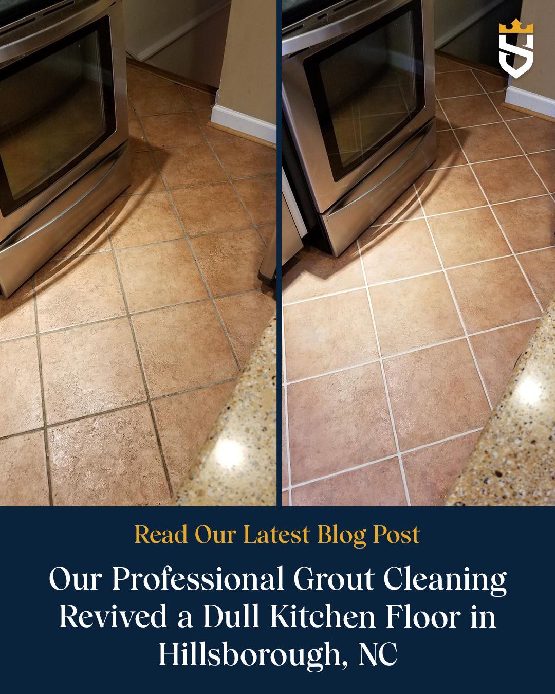 Our Professional Grout Cleaning Revived a Dull Kitchen Floor in Hillsborough, NC